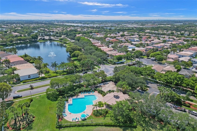 16331 SW 23rd St, Miramar, FL 33027 - aerial view of property and surrounding area featuring a pool area and a nearby body of water