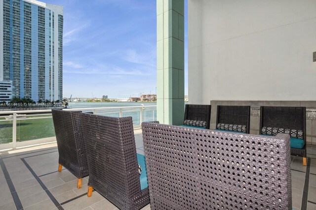 900 Brickell Key Blvd Unit 1702, Miami, FL 33131 - balcony with a water view and a view of city