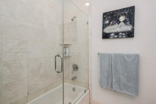 900 Brickell Key Blvd Unit 1702, Miami, FL 33131 - bathroom with combined bath / shower with glass door