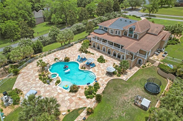 200 Asphodel Dr, Al, ,, AL 36303 - aerial view of property and surrounding area with a pool area