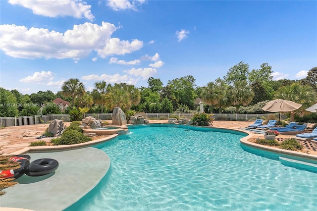 200 Asphodel Dr, Al, ,, AL 36303 - view of swimming pool featuring a patio area and a pool with connected hot tub