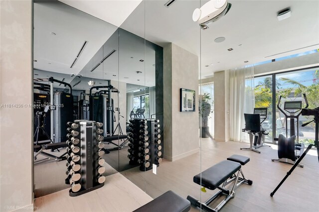 9901 W Bay Harbor Dr Unit 601, Bay Harbor Islands, FL 33154 - workout area with healthy amount of natural light