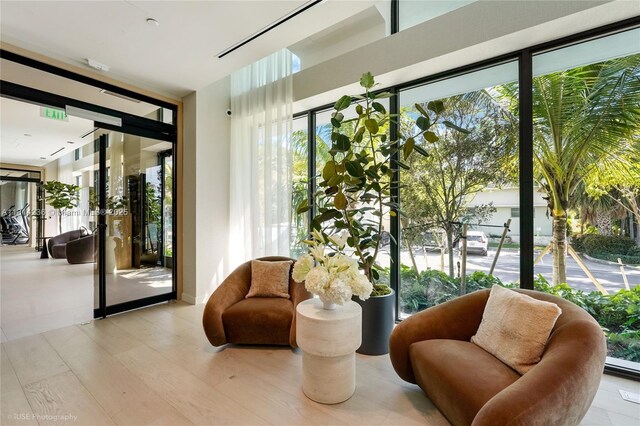 9901 W Bay Harbor Dr Unit 601, Bay Harbor Islands, FL 33154 - common area featuring floor to ceiling windows