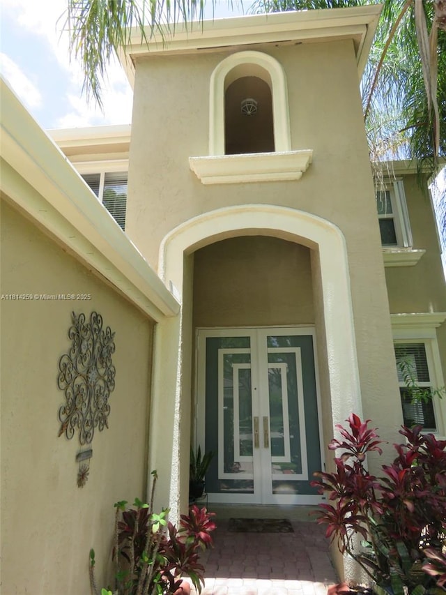 16815 SW 49th Ct, Miramar, FL 33027 - doorway to property with french doors and stucco siding