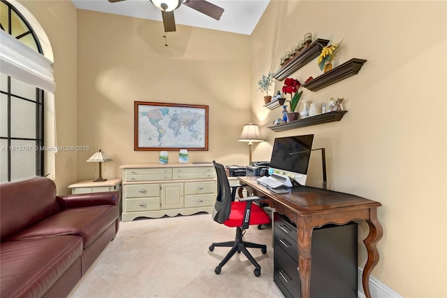 1437 SE 13th St, Deerfield Beach, FL 33441 - office area with ceiling fan