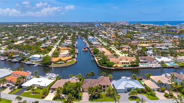 1437 SE 13th St, Deerfield Beach, FL 33441 - aerial view of residential area featuring a large body of water