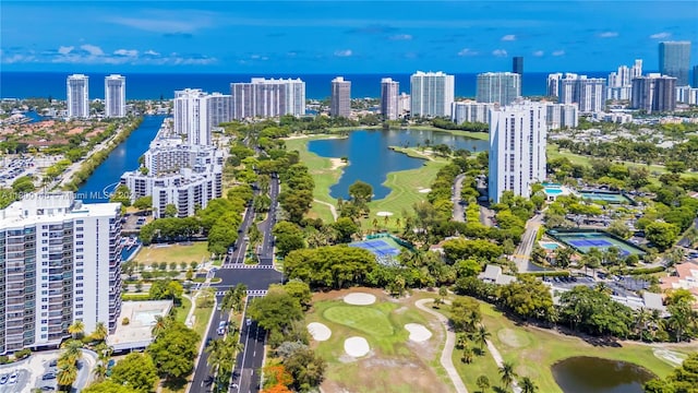 20379 W Country Club Dr Unit 1237, Aventura, FL 33180 - view of urban area with a large body of water and a golf course