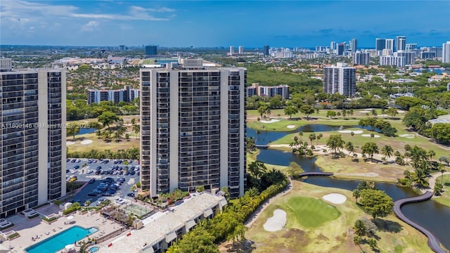 20379 W Country Club Dr Unit 1237, Aventura, FL 33180 - view of urban area with a nearby body of water and a golf course