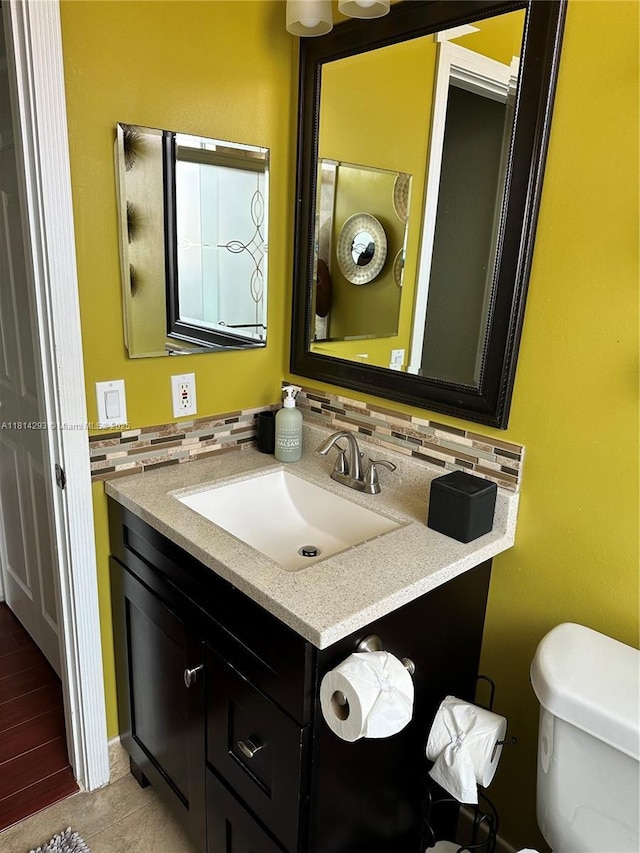 5320 SW 130th Ter, Miramar, FL 33027 - bathroom with vanity and decorative backsplash