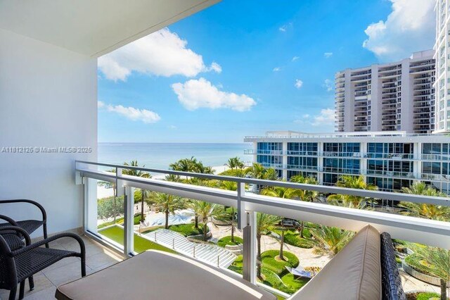 6801 Collins Ave Unit 510Door 512, Miami Beach, FL 33141 - balcony with a water view