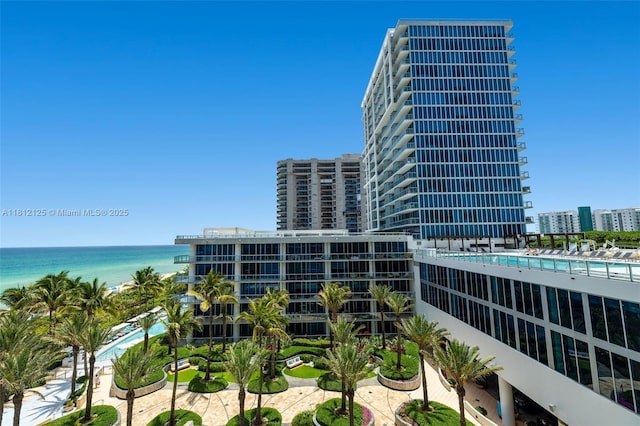 6801 Collins Ave Unit 510Door 512, Miami Beach, FL 33141 - view of building exterior with a water view