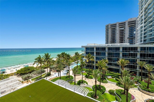 6801 Collins Ave Unit 510Door 512, Miami Beach, FL 33141 - water view with local beach