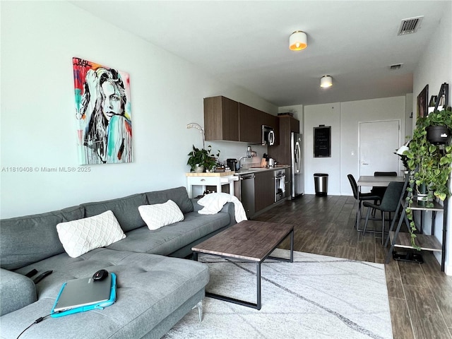 1600 SW 1st Ave Unit 813, Miami, FL 33129 - living area featuring dark wood-type flooring