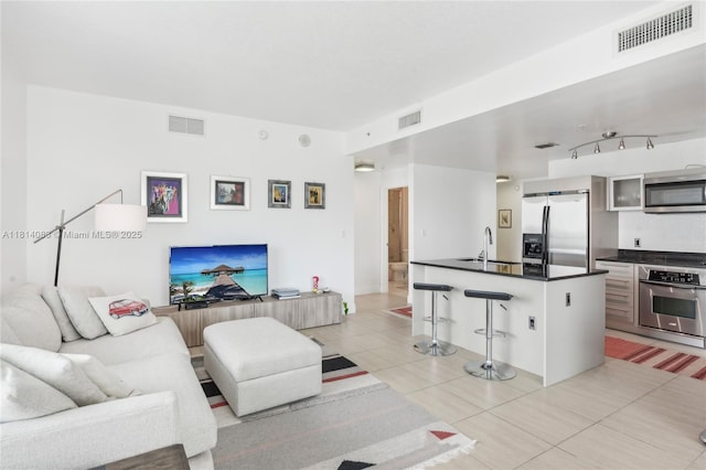 1900 N Bayshore Dr Unit 1511, Miami, FL 33132 - living area with light tile patterned floors