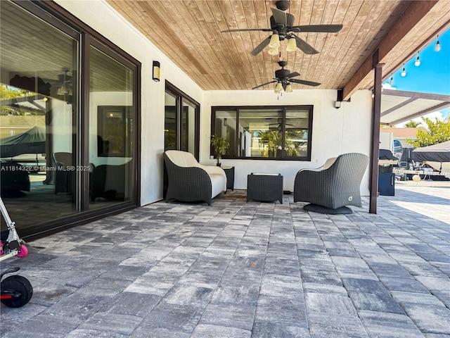 14751 SW 158th St, Miami, FL 33187 - view of patio / terrace with a ceiling fan