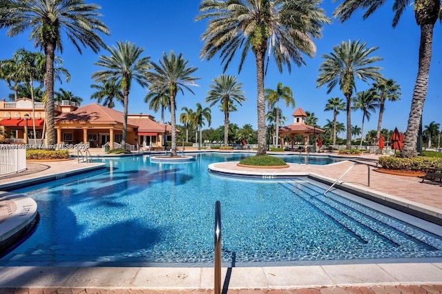 4248 SW 185th Ave, Miramar, FL 33029 - community pool featuring a patio and a gazebo