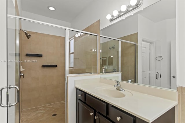 3502 W 86th Ter, Hialeah, FL 33018 - bathroom featuring vanity and a shower stall