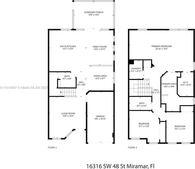 16316 SW 48th St, Miramar, FL 33027 - property floor plan