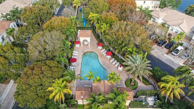 16316 SW 48th St, Miramar, FL 33027 - aerial view of property's location with a pool