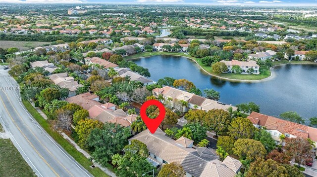 16316 SW 48th St, Miramar, FL 33027 - aerial view of property and surrounding area featuring nearby suburban area and a nearby body of water