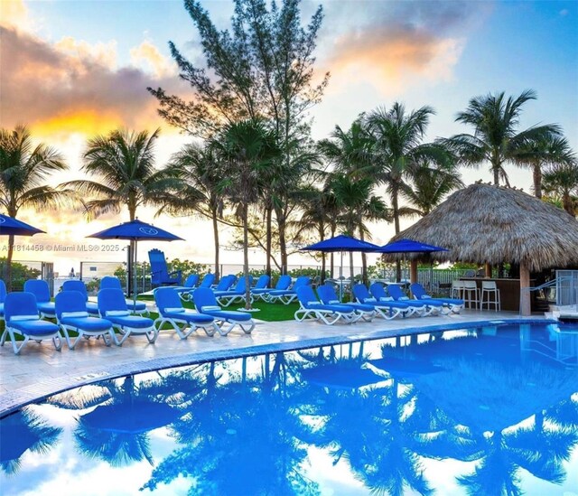 18683 Collins Ave Unit 2510, Sunny Isles Beach, FL 33160 - community pool featuring a patio area