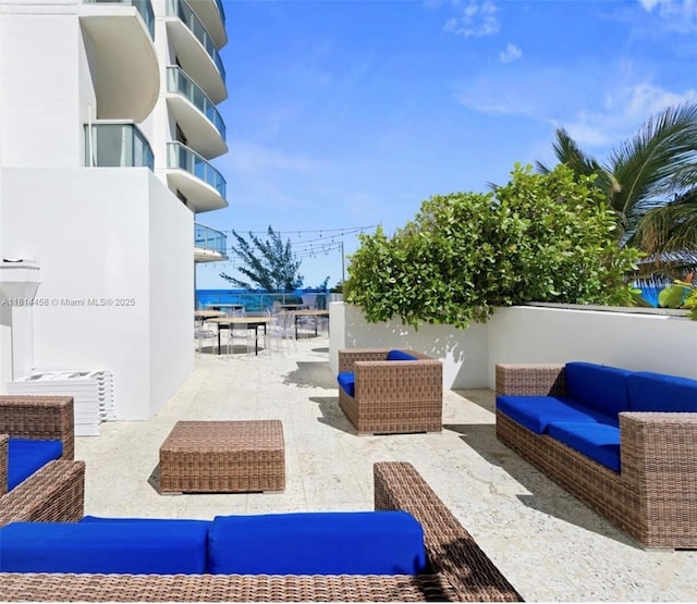 18683 Collins Ave Unit 2510, Sunny Isles Beach, FL 33160 - view of patio / terrace with an outdoor hangout area