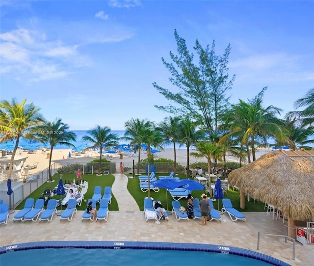 18683 Collins Ave Unit 2510, Sunny Isles Beach, FL 33160 - community pool with a patio area and a gazebo
