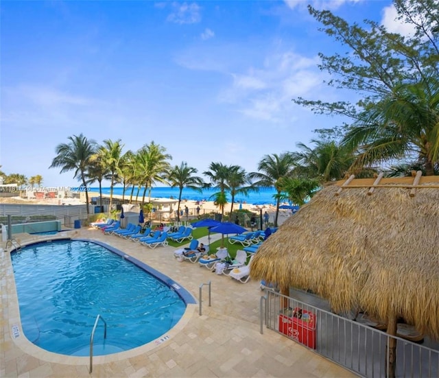 18683 Collins Ave Unit 2510, Sunny Isles Beach, FL 33160 - community pool featuring a patio