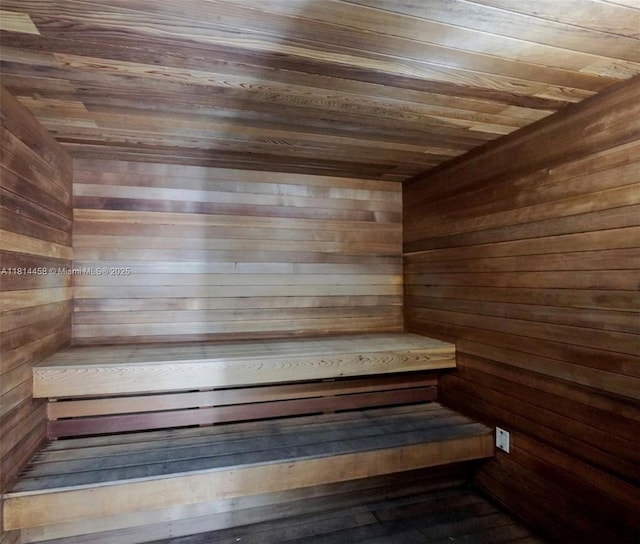 18683 Collins Ave Unit 2510, Sunny Isles Beach, FL 33160 - relaxing sauna featuring wood ceiling and wood walls