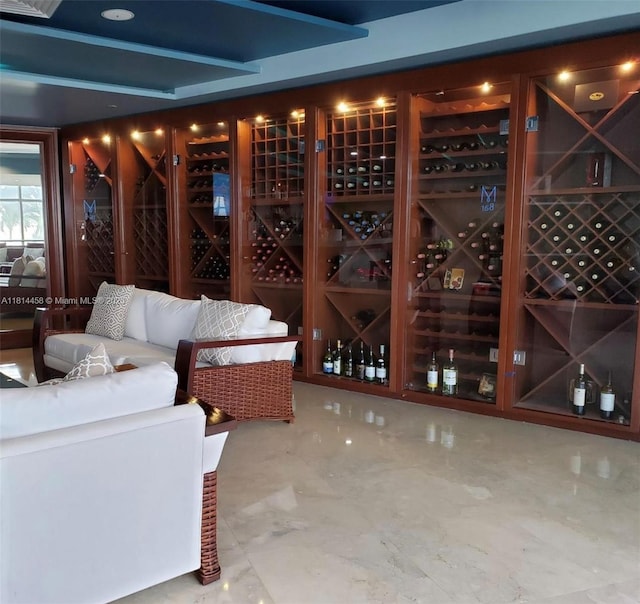 18683 Collins Ave Unit 2510, Sunny Isles Beach, FL 33160 - wine area featuring marble finish floors