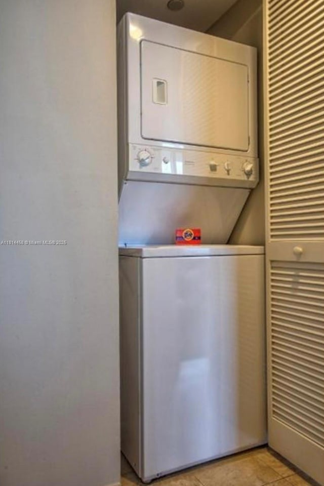 18683 Collins Ave Unit 2510, Sunny Isles Beach, FL 33160 - washroom with estacked washer and dryer