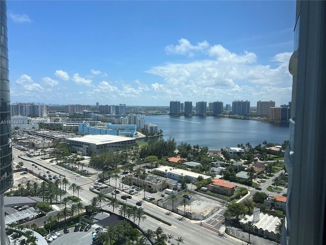 18683 Collins Ave Unit 2510, Sunny Isles Beach, FL 33160 - water view featuring city skyline