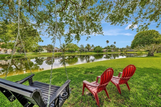 13241 SW 32nd Ct, Davie, FL 33330 - view of green lawn featuring a water view