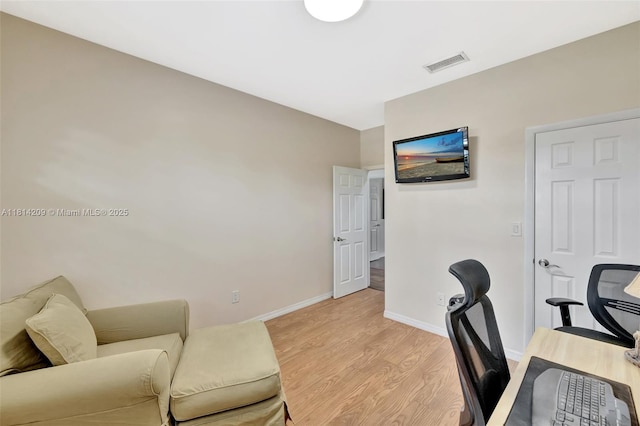 13241 SW 32nd Ct, Davie, FL 33330 - office with light wood-style flooring and baseboards