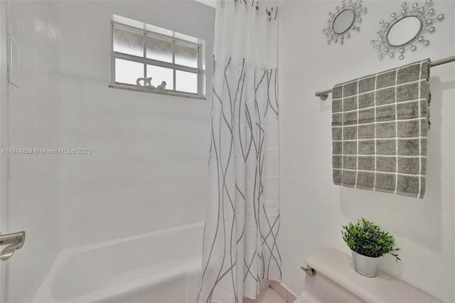 13241 SW 32nd Ct, Davie, FL 33330 - full bathroom featuring shower / tub combo and toilet