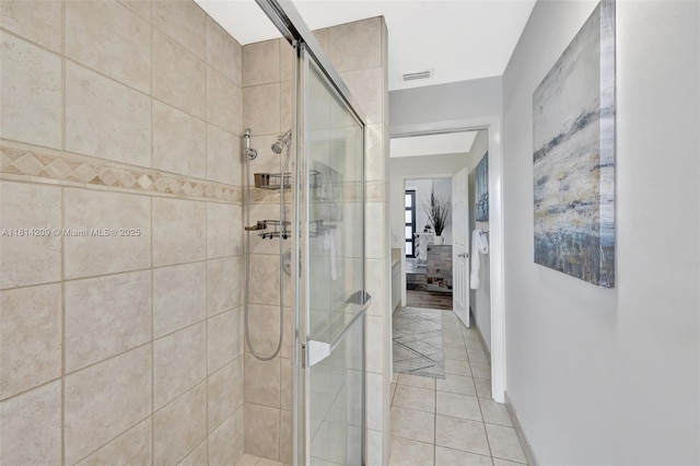 13241 SW 32nd Ct, Davie, FL 33330 - full bath with a shower stall and tile patterned flooring