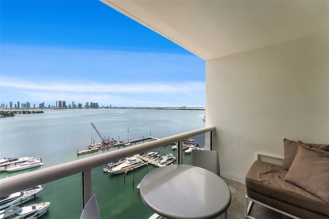 1900 Sunset Harbour Dr Unit 1814, Miami Beach, FL 33139 - balcony with a water view and a skyline view