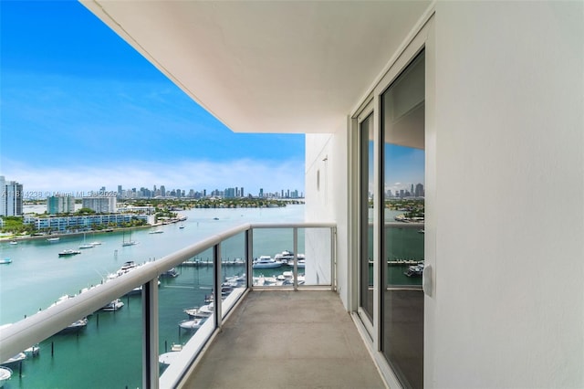 1900 Sunset Harbour Dr Unit 1814, Miami Beach, FL 33139 - balcony with a view of skyline and a water view