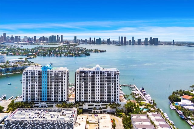 1900 Sunset Harbour Dr Unit 1814, Miami Beach, FL 33139 - aerial view of skyline and a large body of water