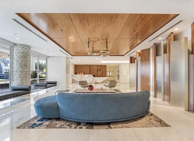1900 Sunset Harbour Dr Unit 1814, Miami Beach, FL 33139 - common area with wooden ceiling