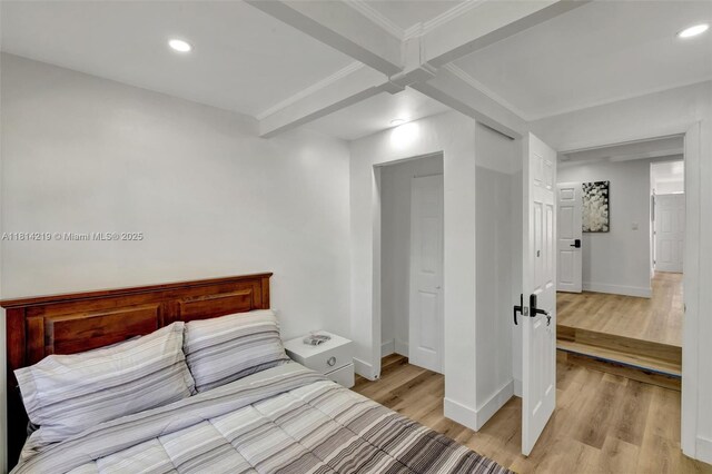 920 SW 8th Ct, Miami, FL 33130 - bedroom with light wood-style flooring and recessed lighting