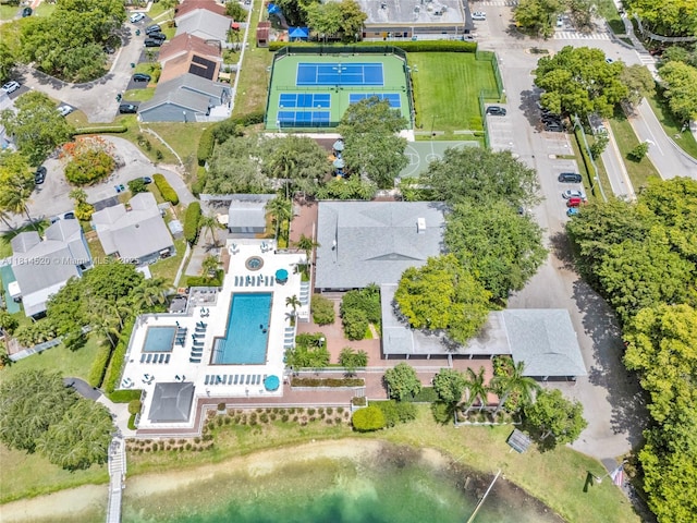 14630 SW 147th Ct, Miami, FL 33196 - aerial view of property and surrounding area with a pool and nearby suburban area