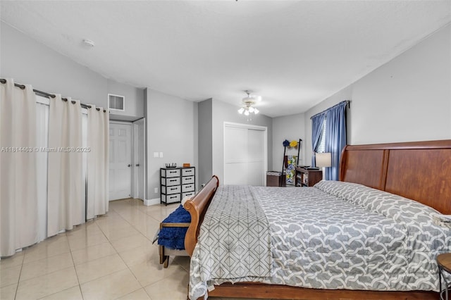 15240 SW 188th St, Miami, FL 33187 - bedroom with tile patterned flooring and ceiling fan