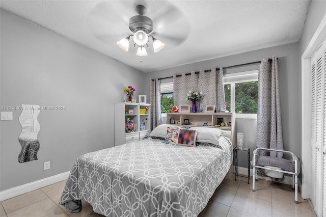 15240 SW 188th St, Miami, FL 33187 - bedroom with tile patterned floors and a ceiling fan