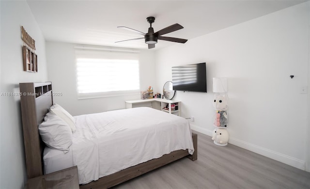 5300 Washington St Unit T227, Hollywood, FL 33021 - bedroom featuring wood finished floors, baseboards, and ceiling fan