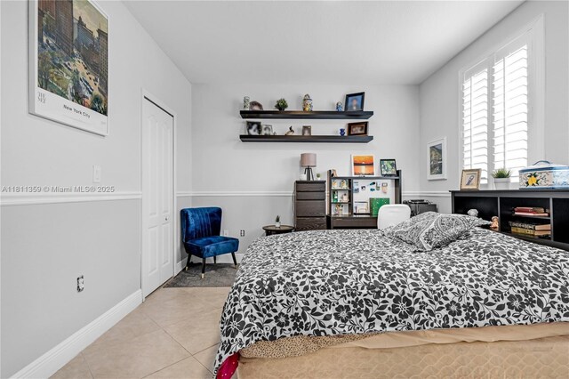 8753 SW 3rd Ln, Miami, FL 33174 - tiled bedroom featuring baseboards