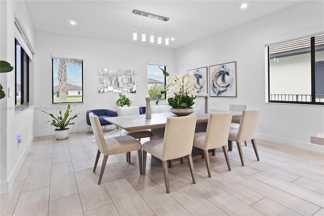 4381 SW 178th Ave, Miramar, FL 33029 - dining room featuring light wood-style floors, recessed lighting, and baseboards