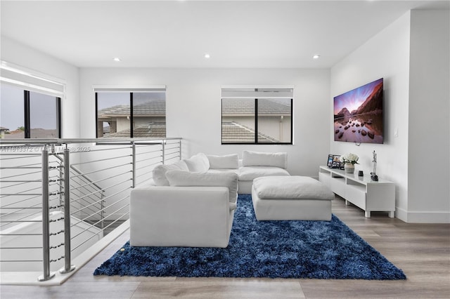 4381 SW 178th Ave, Miramar, FL 33029 - living room with wood finished floors, recessed lighting, and baseboards