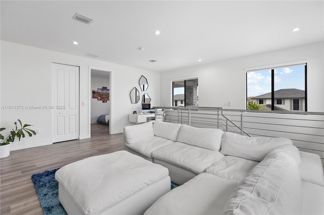 4381 SW 178th Ave, Miramar, FL 33029 - living area with recessed lighting, wood finished floors, and baseboards