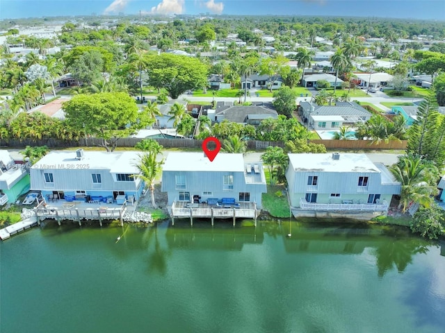 1370 NE 40th Dr, Oakland Park, FL 33334 - aerial view of residential area featuring a nearby body of water